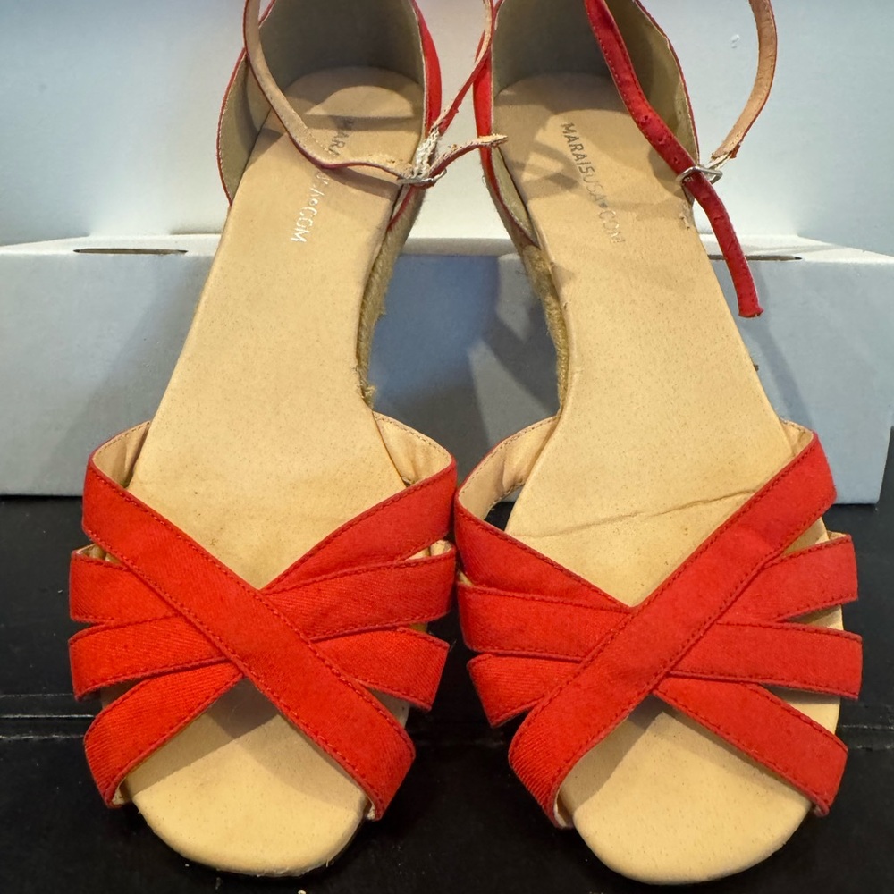 Stylish Red Strappy Sandals